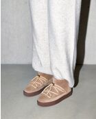 Klassieke lage beige leren laarzen