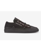 Baskets en coton Lace Up noires
