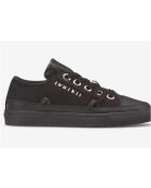 Baskets en coton Lace Up noires