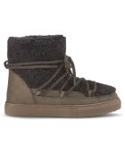 Bottines en cuir Curly marron foncé