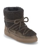 Bottines en cuir Curly marron foncé