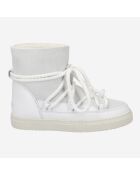 Bottines en cuir Patchwork blanches