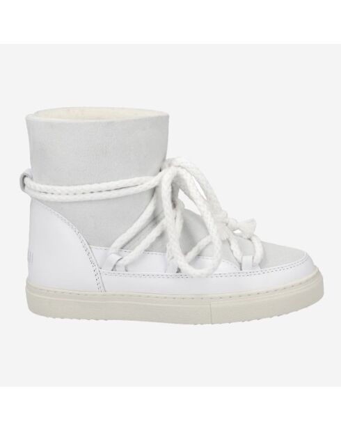 Bottines en cuir Patchwork blanches