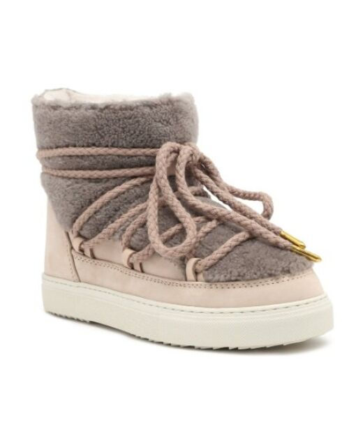 Bottines en cuir Curly taupe