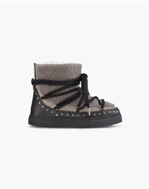 Curly Rock Stiefel aus taupefarbenem Leder