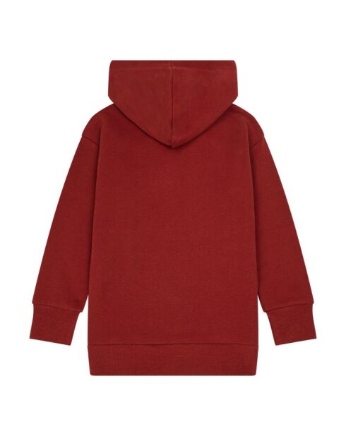 Sudadera con capucha Tower de algodón rojo oscuro