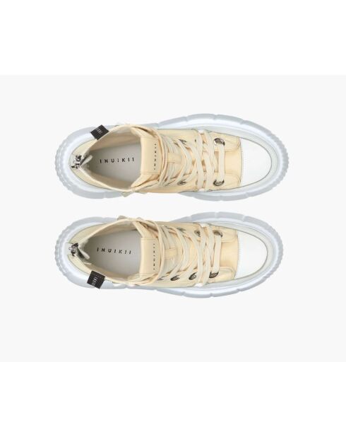 Beigefarbene High-Top-Sneaker Matilda Canvas 23 aus Baumwolle