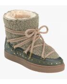 Bottines en cuir Curly Rock vert forêt