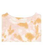 Felpa girocollo Selena tie&dye in cotone rosa antico