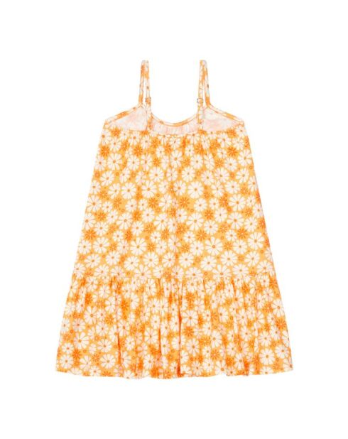 Vestido largo Danet de algodón naranja