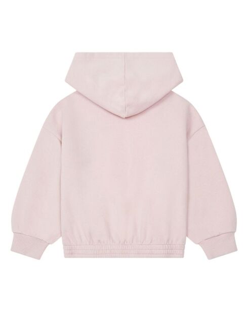 Sudadera con capucha Lazy de algodón rosa claro
