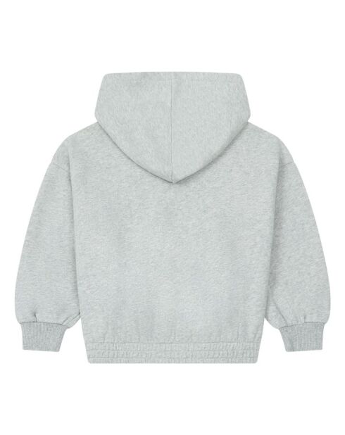 Sudadera con capucha Lazy de algodón gris jaspeado