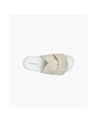 Sandales en lin Soft Crossed blanc cassé