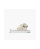 Sandales en lin Soft Crossed blanc cassé