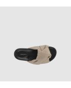 Sandales en lin Oversized Linen Knot taupe