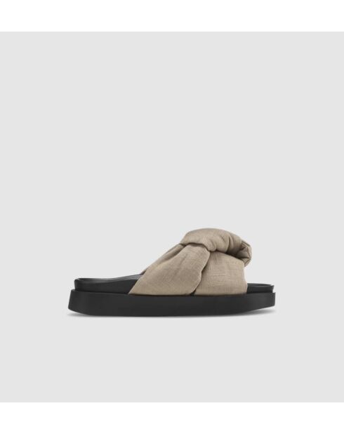 Sandales en lin Oversized Linen Knot taupe