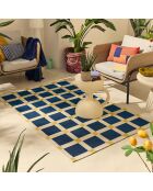 Positano 703 blauer Teppich - 160x230 cm