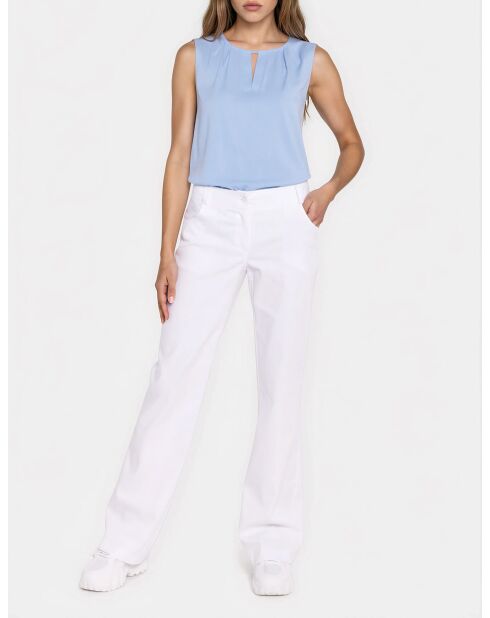 Pantalon en jean bootcut blanc