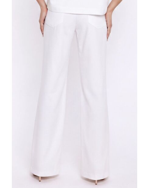 Pantalon en jean bootcut blanc