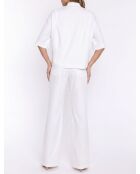 Pantalon en jean bootcut blanc