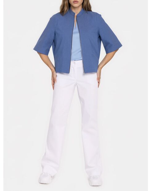 Pantalon en jean bootcut blanc