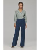Pantalon colbat droit à plis marqués