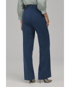 Pantalon colbat droit à plis marqués