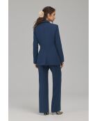 Pantalon colbat droit à plis marqués
