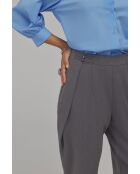 Pantalones grises con botones de Brandeburgo de corte clásico