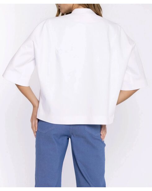 Veste en jean ample blanche