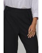 Pantalon noir à boutons brandebourg coupe classique