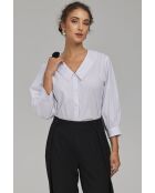 Pantalon noir à boutons brandebourg coupe classique