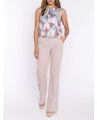 Pantalon en jean bootcut beige