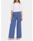 Pantalon en denim à jambes larges - denim bleu