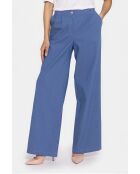 Pantalon en denim à jambes larges - denim bleu