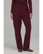 Pantalon bordeaux à boutons brandebourg coupe classique