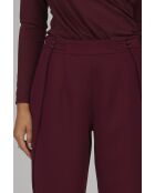 Pantalon bordeaux à boutons brandebourg coupe classique