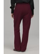 Pantalon bordeaux à boutons brandebourg coupe classique
