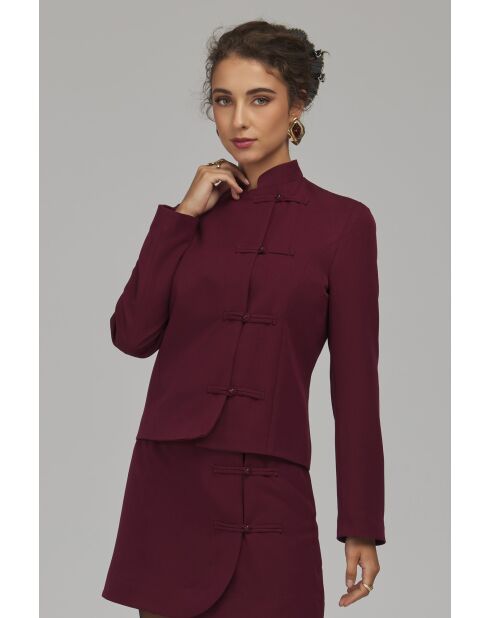 Blazer bordeaux à fermeture brandebourg