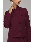Blazer bordeaux con chiusura Brandeburgo