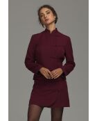 Blazer bordeaux con chiusura Brandeburgo