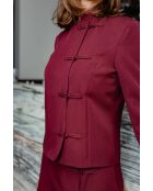 Blazer bordeaux con chiusura Brandeburgo