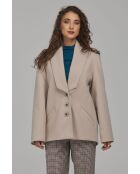 Veste beige à col élégant