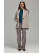 Veste beige à col élégant