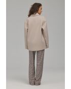 Veste beige à col élégant
