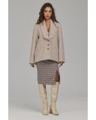 Veste beige à col élégant