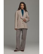 Veste beige à col élégant