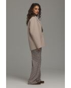 Veste beige à col élégant