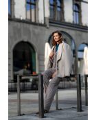 Veste beige à col élégant