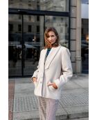 Veste beige à col élégant
